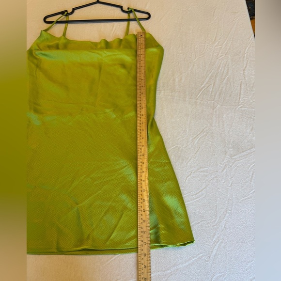 Shinestar Chartreuse Slip Dress - Picture 6 of 6